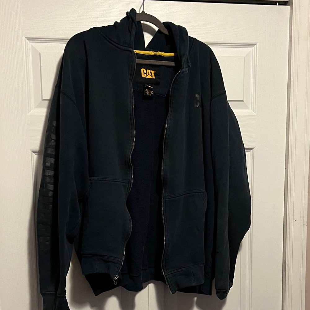 Caterpillar Men's Black Zip-Up Sweater